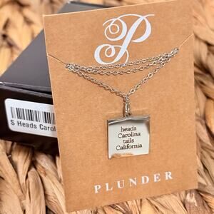New Plunder “Heads Carolina” Engraved Necklace (17.5"-20.5") (24/7 Wearability)